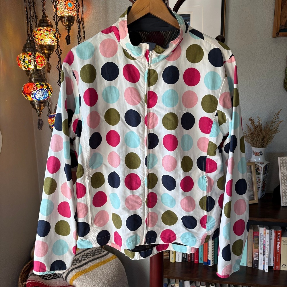 KAVU Polka Dot Windbreaker XL Gorpcore Lightweight Outdoor Jacket